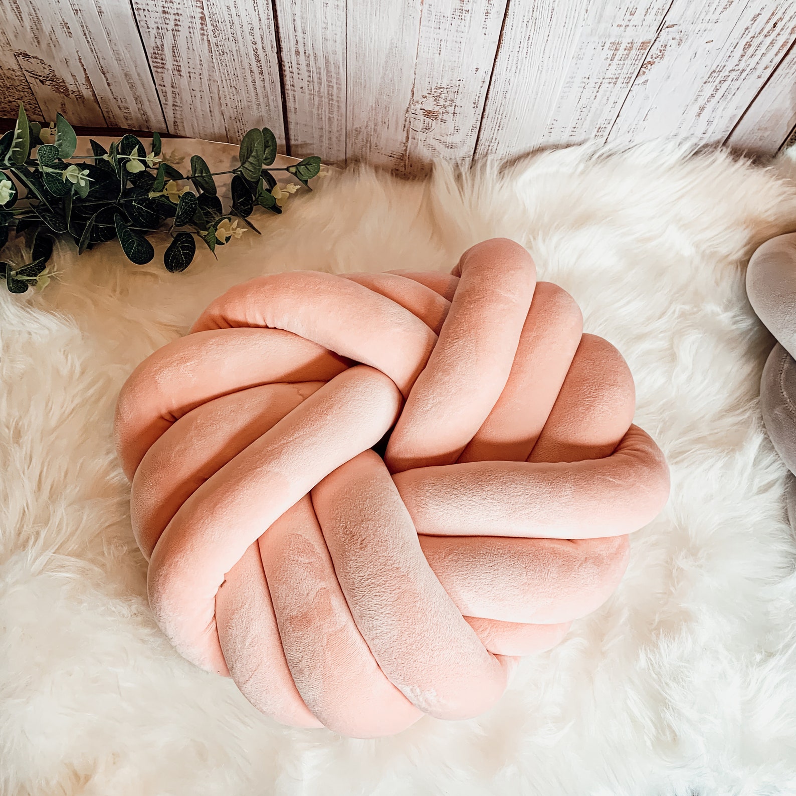 Knot Pillow Pink Knot Pillows USA Made Knot Pillow Large Etsy