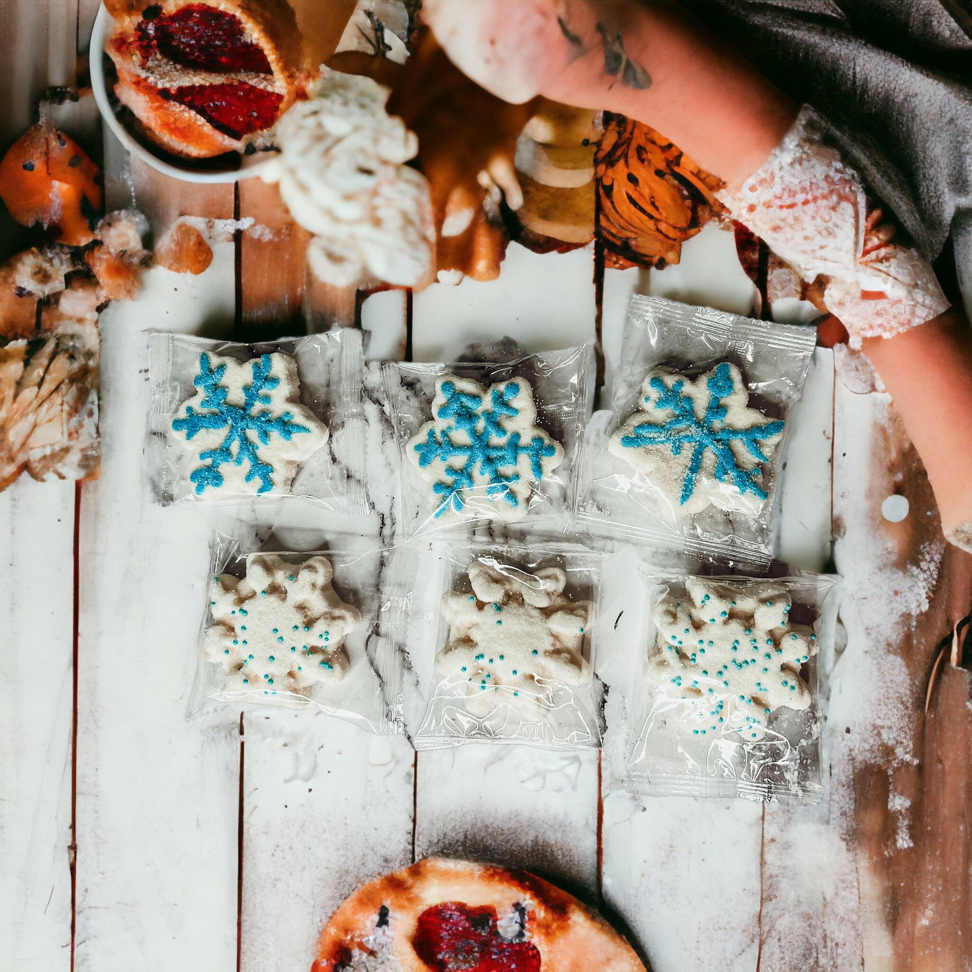 Snowflake Birthday Snowflakes Chocolate dipped Marshmallows Snow Cooki –  Cupcake Novelties
