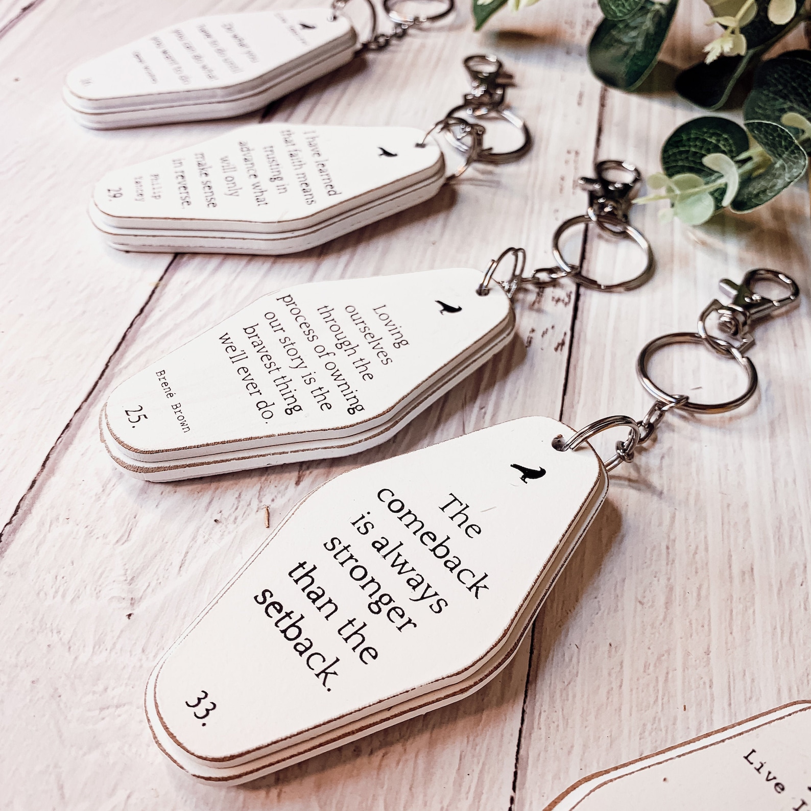 Keychains With Inspirational Quotes and Sayings Great Back to Etsy