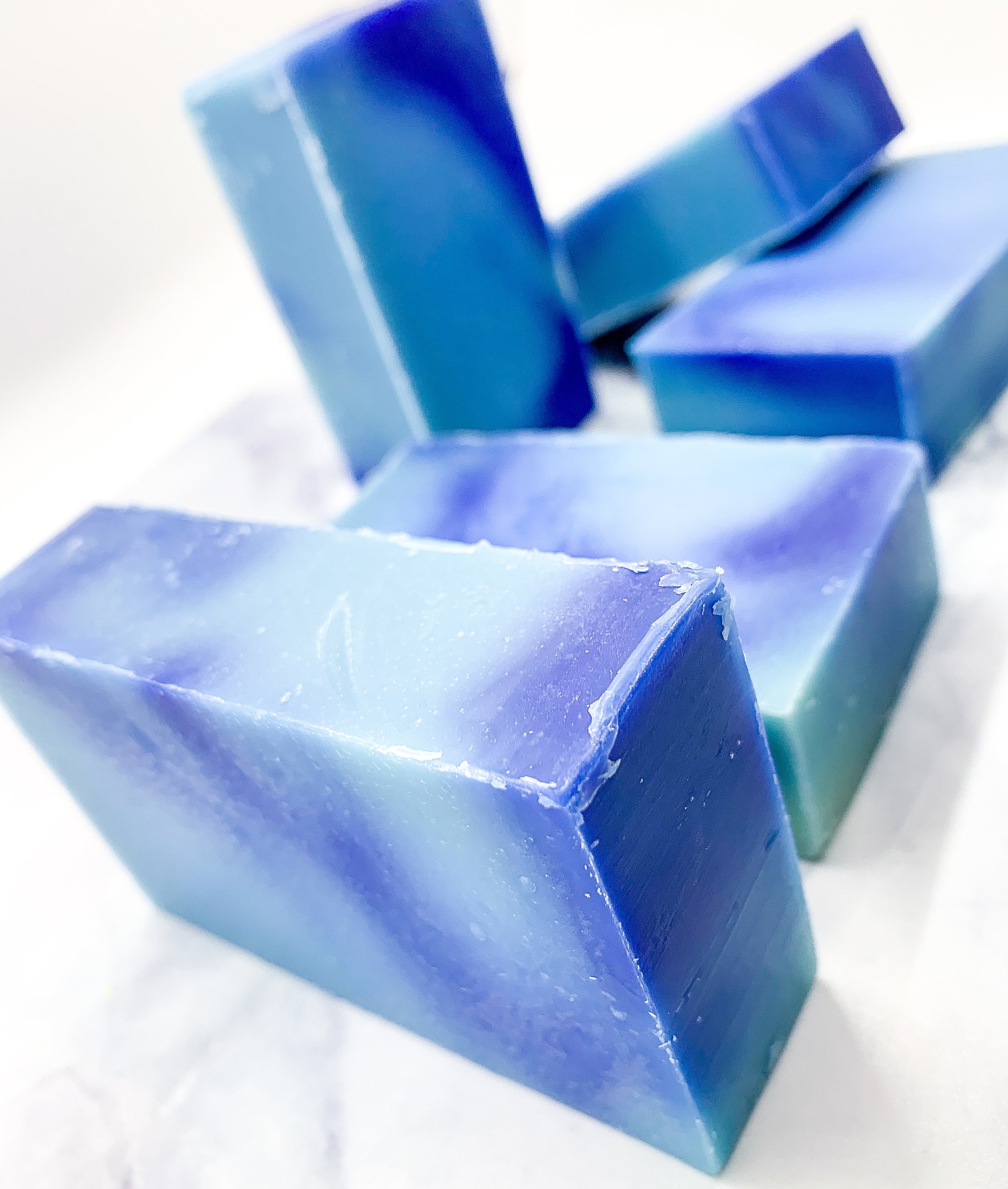 Blue Soap Favor Large Blue Soaps Bondi Breeze Natural Soap Etsy