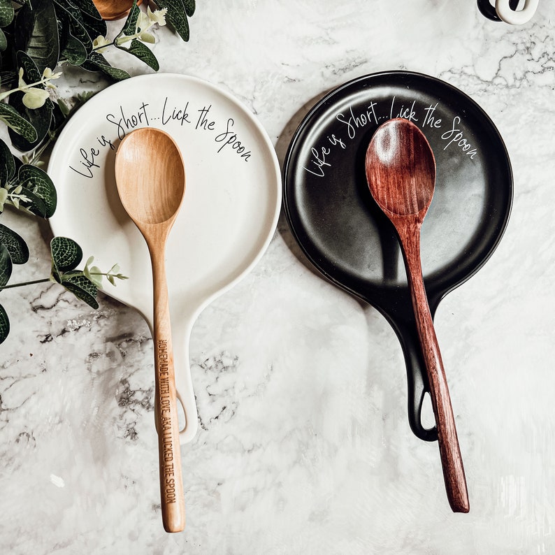 Life is short lick the spoon gifts and kitchen accessories, kitchen spoon set, cooking gifts for dads