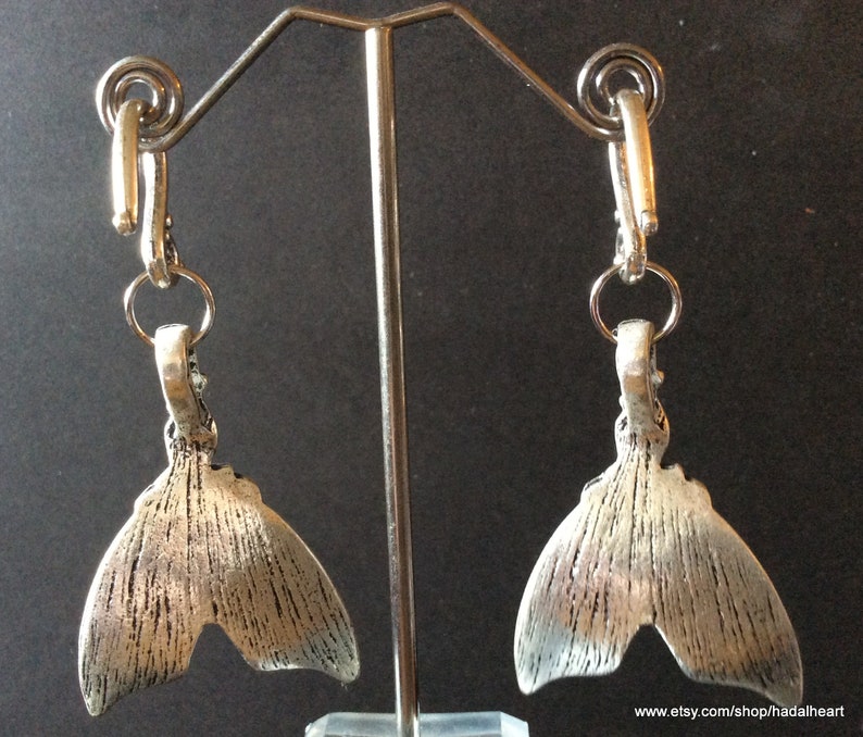 Alloy Ornate Mermaid Tail Earrings For Stretched Ears