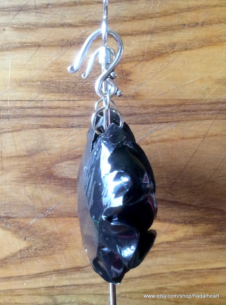 Dyed Black Carved Giant Clam Shell Rose Ear Weights