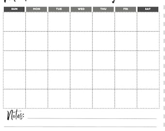 Monthly Calendar with To Do List - PDF for Kindle Scribe