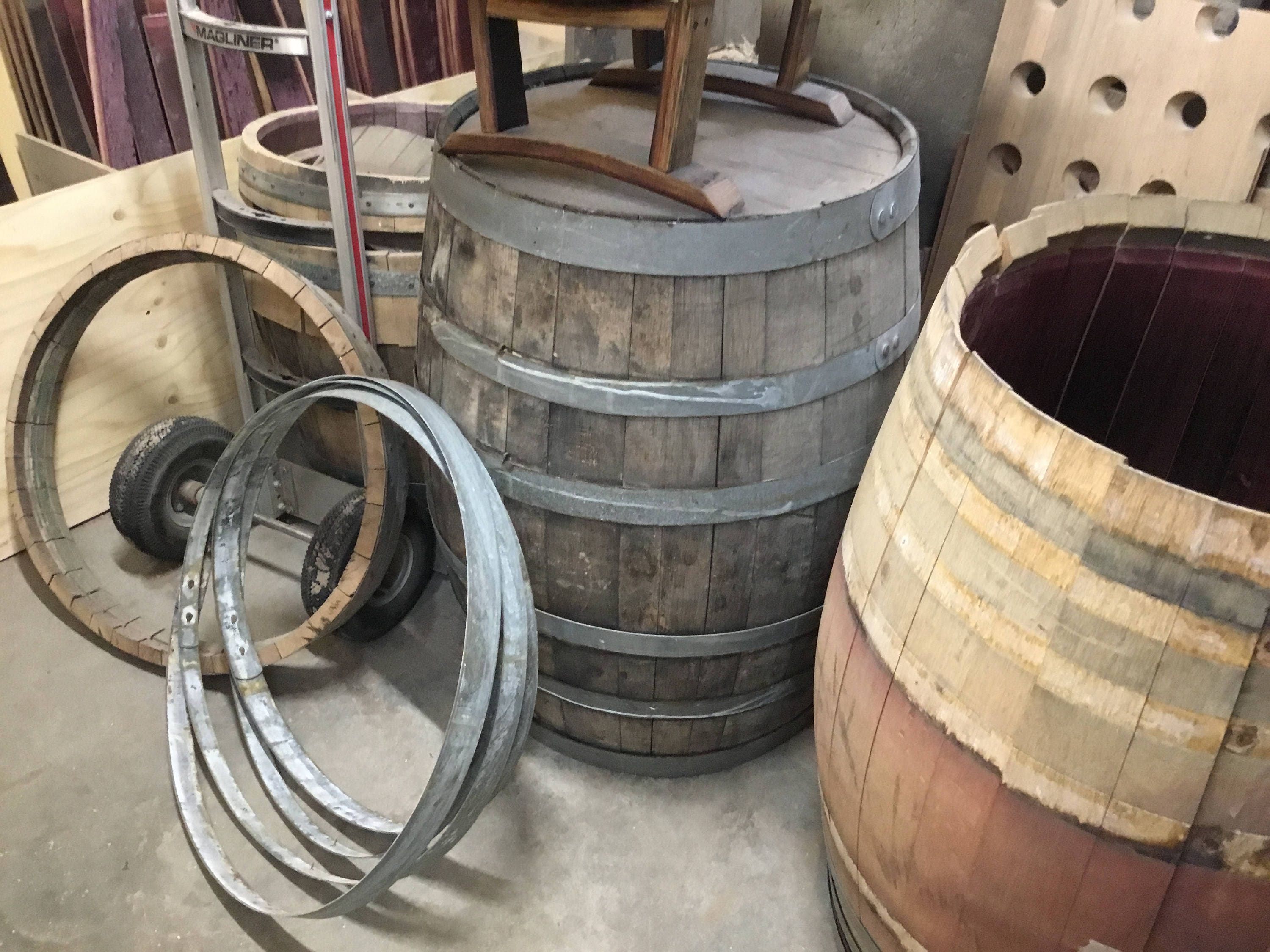 3 galvanized wine barrel rings 23 inches across 2 inches tall Etsy