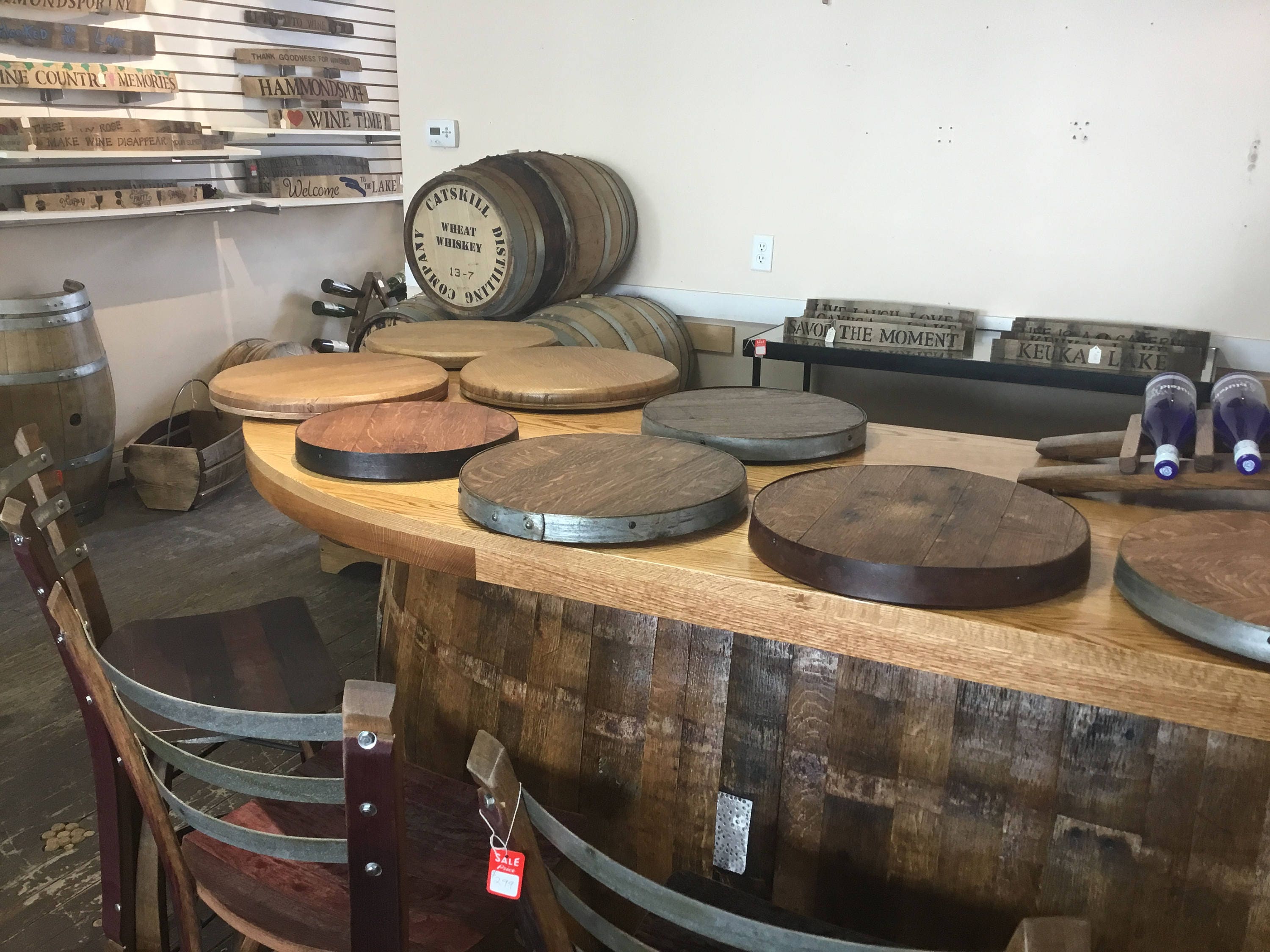 3 galvanized wine barrel rings 23 inches across 2 inches tall Etsy