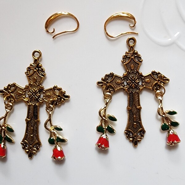 Gold Tone Earrings Etsy