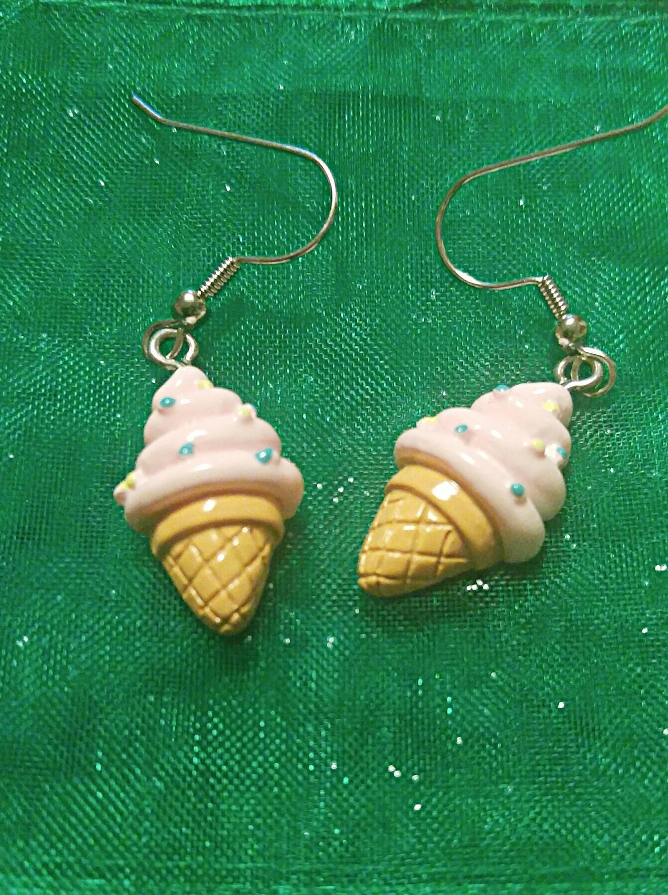 Ice Cream Cone Earrings Resin Ice Cream SUMMER Time Jewelry Etsy