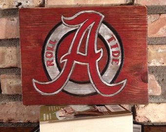 Hand Engraved Wall Hanger, Roll Tide
