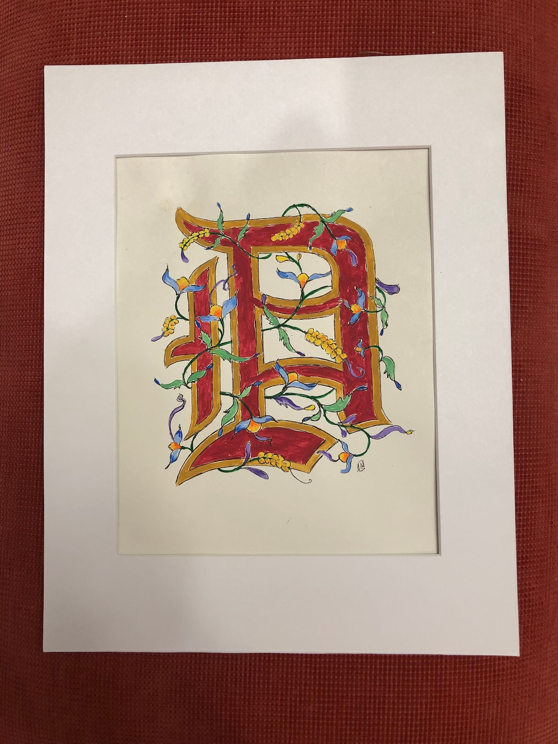 Illuminated letter D | Etsy