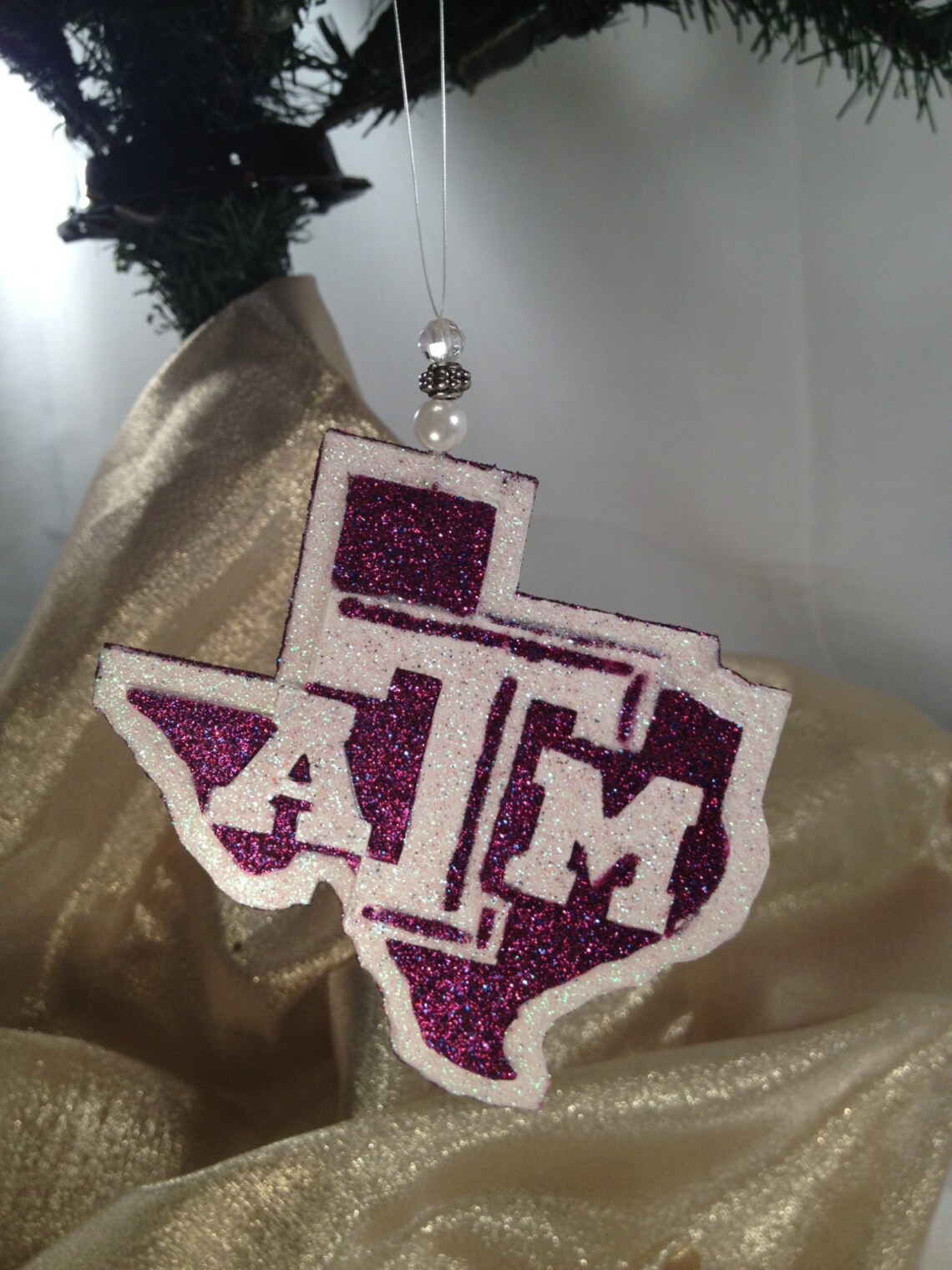 Texas Aggie Christmas Ornament Texas A & M Glittery ...