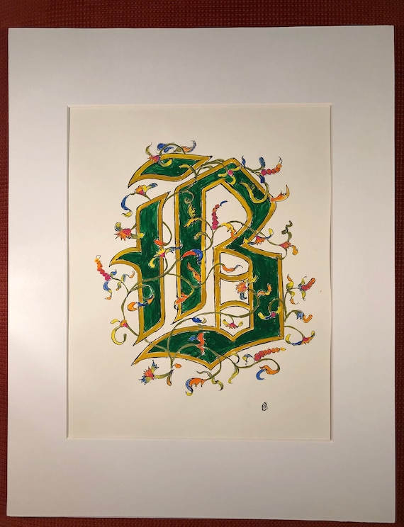 Set Of Decorative Hand Drawn Initial Letters Stock Illustration