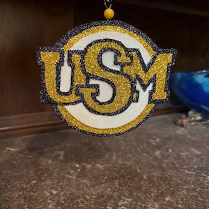 Mississippi méridional jusqu'au sommet, décoration de Noël USM, décoration USM, décoration du sud