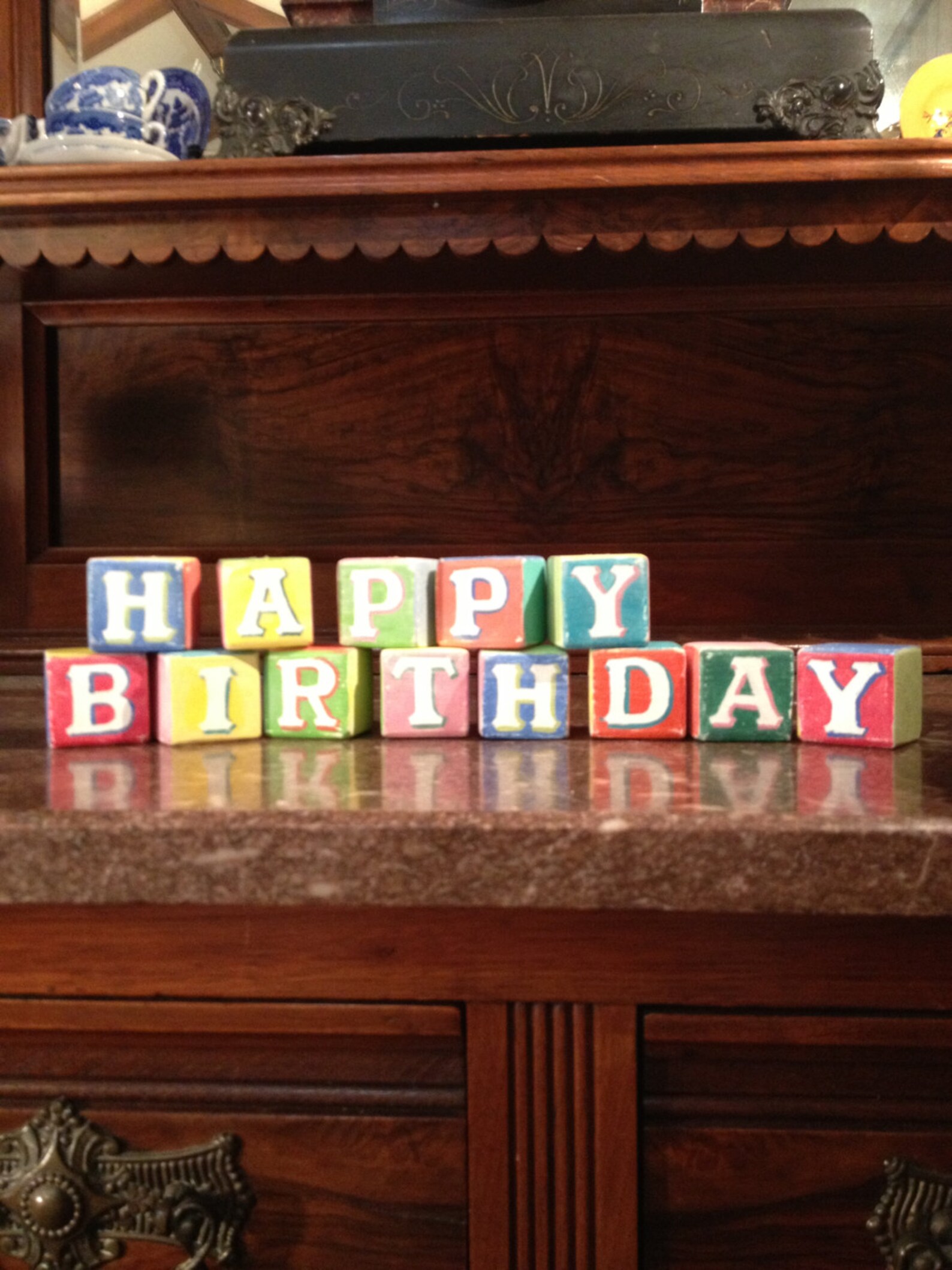 Happy Birthday Decoration Wooden Birthday Candle Holders Etsy