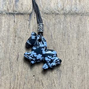 Snowflake Obsidian Polished pony