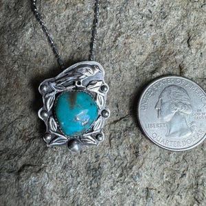 Sterling Silver Raven with Turquoise