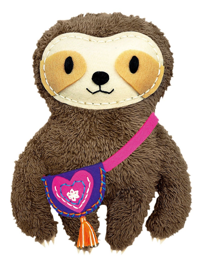Cute sloth toy sewing kit. Stuffed sloth gift. Diy craft kit Etsy