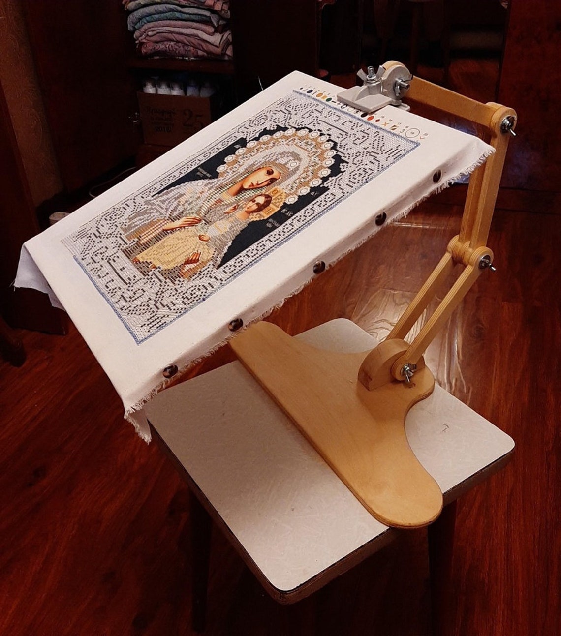 Embroidery stand. Embroidery holder. Embroidery hoop holder. Etsy