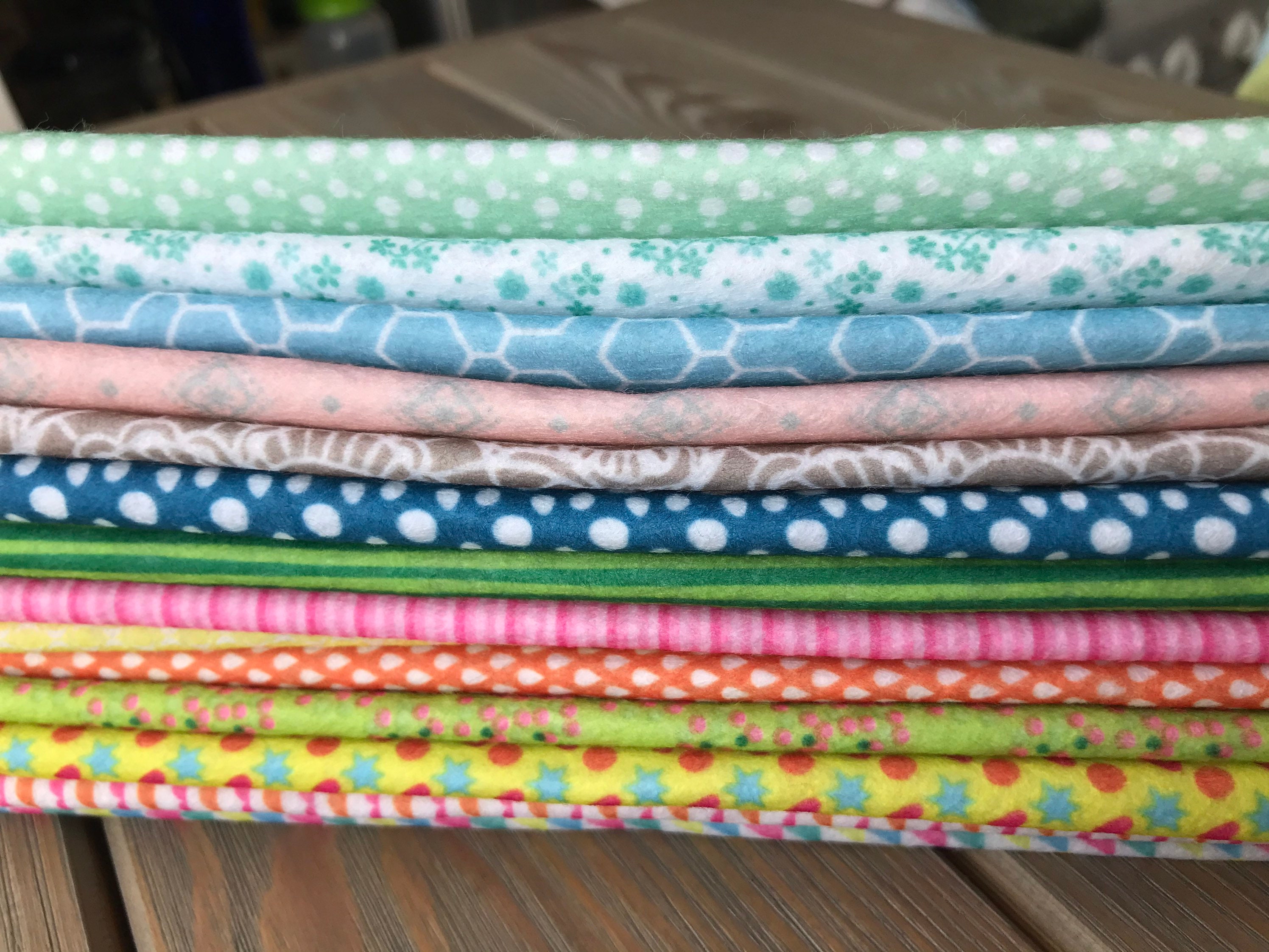 Printed felt sheets. Nice soft patterned felt sheets 8.2 Etsy