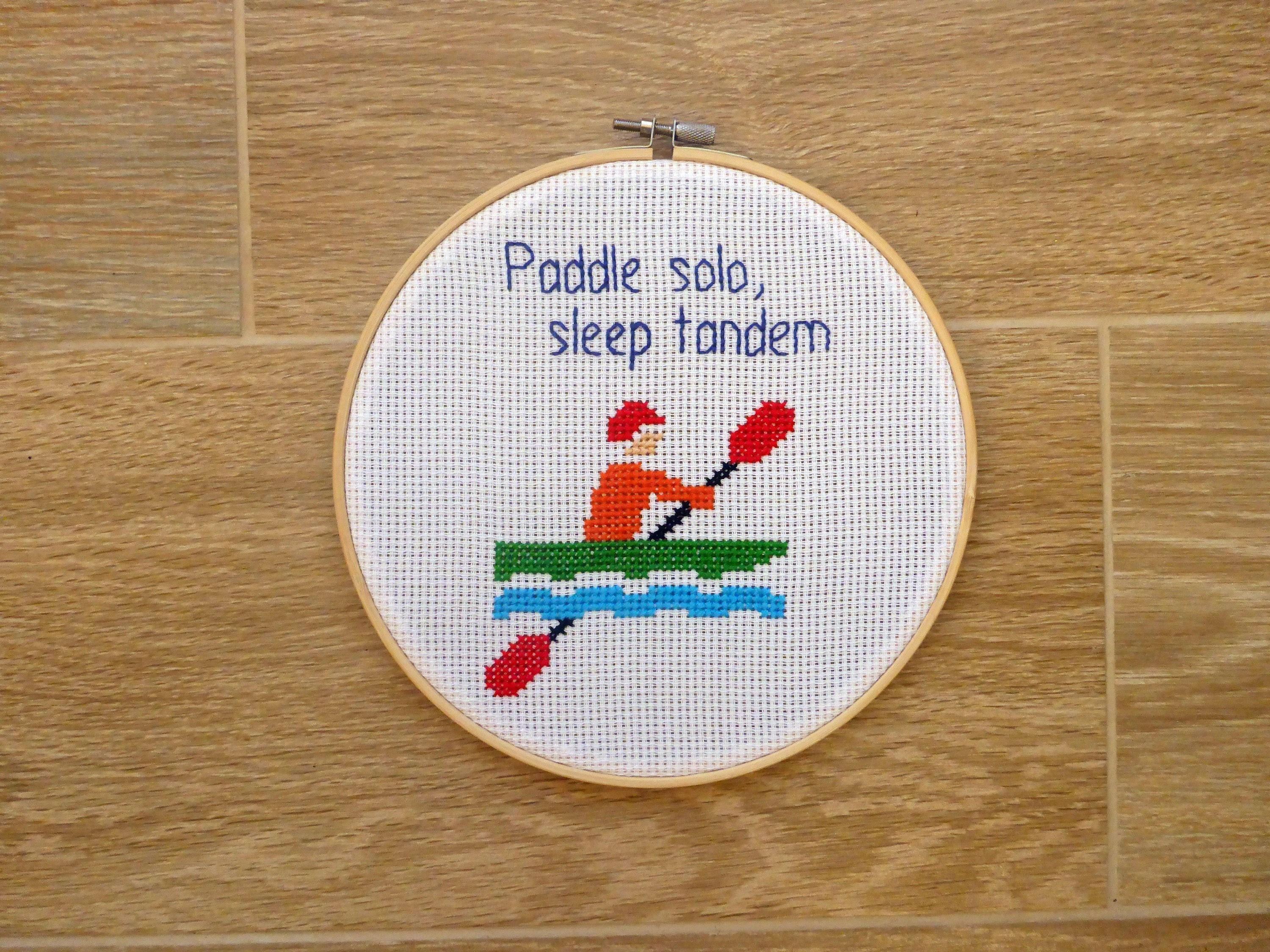 Lustige moderne Kajak paddeln im Freien Zeichen Kreuzstich Etsy