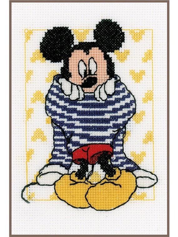 Disney cross stitch kit. Cross stitch Mickey. Disney cross Etsy