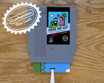 Custom Super Mario 2 Greeting Card | Real Game Cart | Anniversary, Birthday, Holiday, Valentine's Day