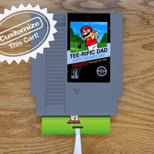 Personalisierte Mario Golf Vatertagskarte | Echter Spielwagen