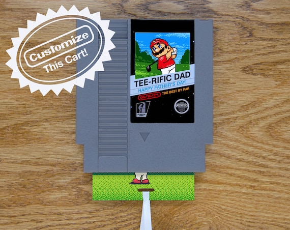 Custom Mario Golf Father's Day Card | Real Game Cart