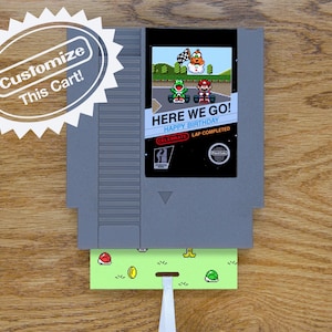Custom Mario Kart Greeting Card | Real Game Cart | Birthday, Celebration, Holiday