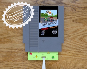 Custom Mario Kart Greeting Card | Real Game Cart | Birthday, Celebration, Holiday