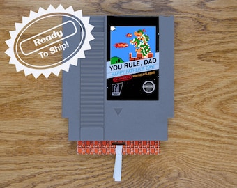 Super Mario Father's Day Greeting Card | Real Game Cart