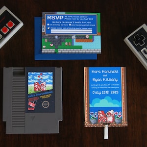Final Fantasy Retro Video Game Wedding Invitation Suite (25 sets)