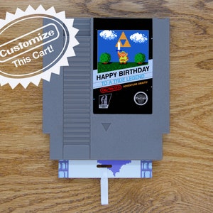Personalisierte Legend of Zelda Grußkarte | Echter Spielwagen