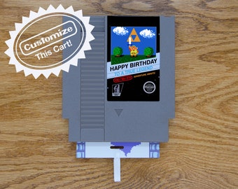 Custom Legend of Zelda Birthday Greeting Card | Real Game Cart