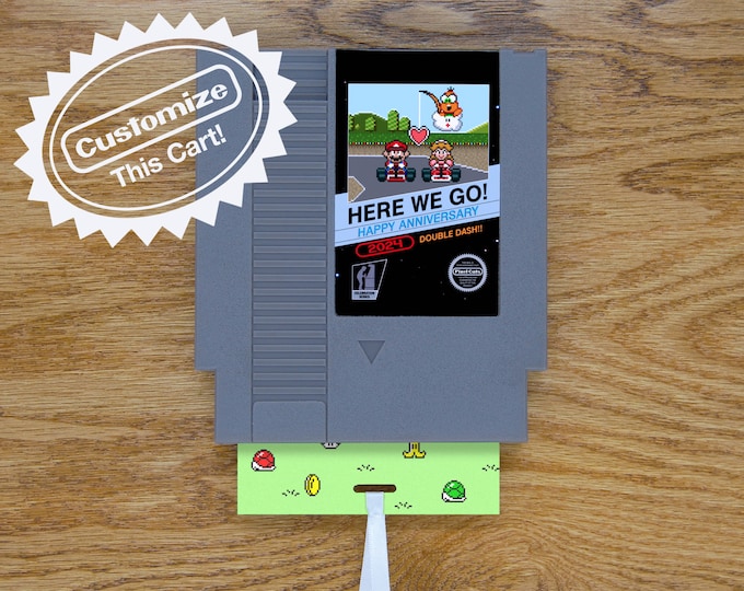 Custom Mario Kart Greeting Card | Real Game Cart | Love, Anniversary, Birthday, Holiday, Valentine's Day