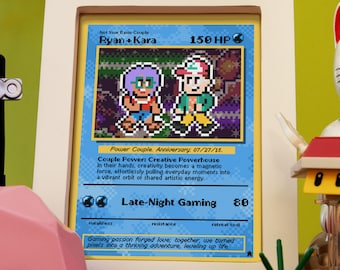 Custom Pokémon Card Portrait | Couple, Best Friends | Birthday, Anniversary, Wedding, Holiday