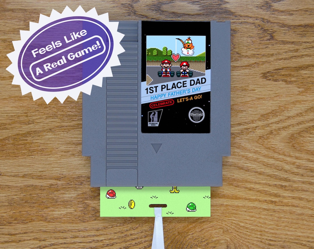 Mario Kart Father's Day Greeting Card | Customizable | Real Game Cart ...