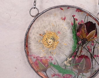 home decor dandelion seeds rose flower and moss, flotal decoration