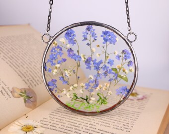 home decor dandelion forget me not flowers 4''