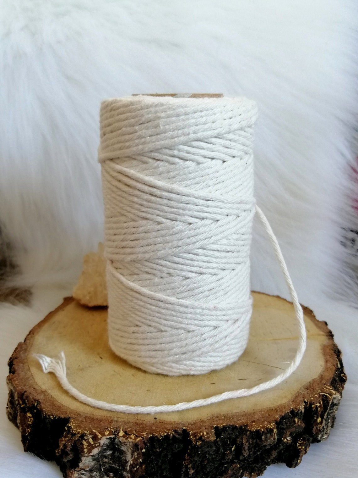 Macrame cord 3mm single strand cotton rope NATURAL WHITE Etsy