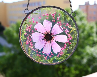 Decor flowers Home window decor with flowers, pressed flower, pressed flower frame, framed dried flowers