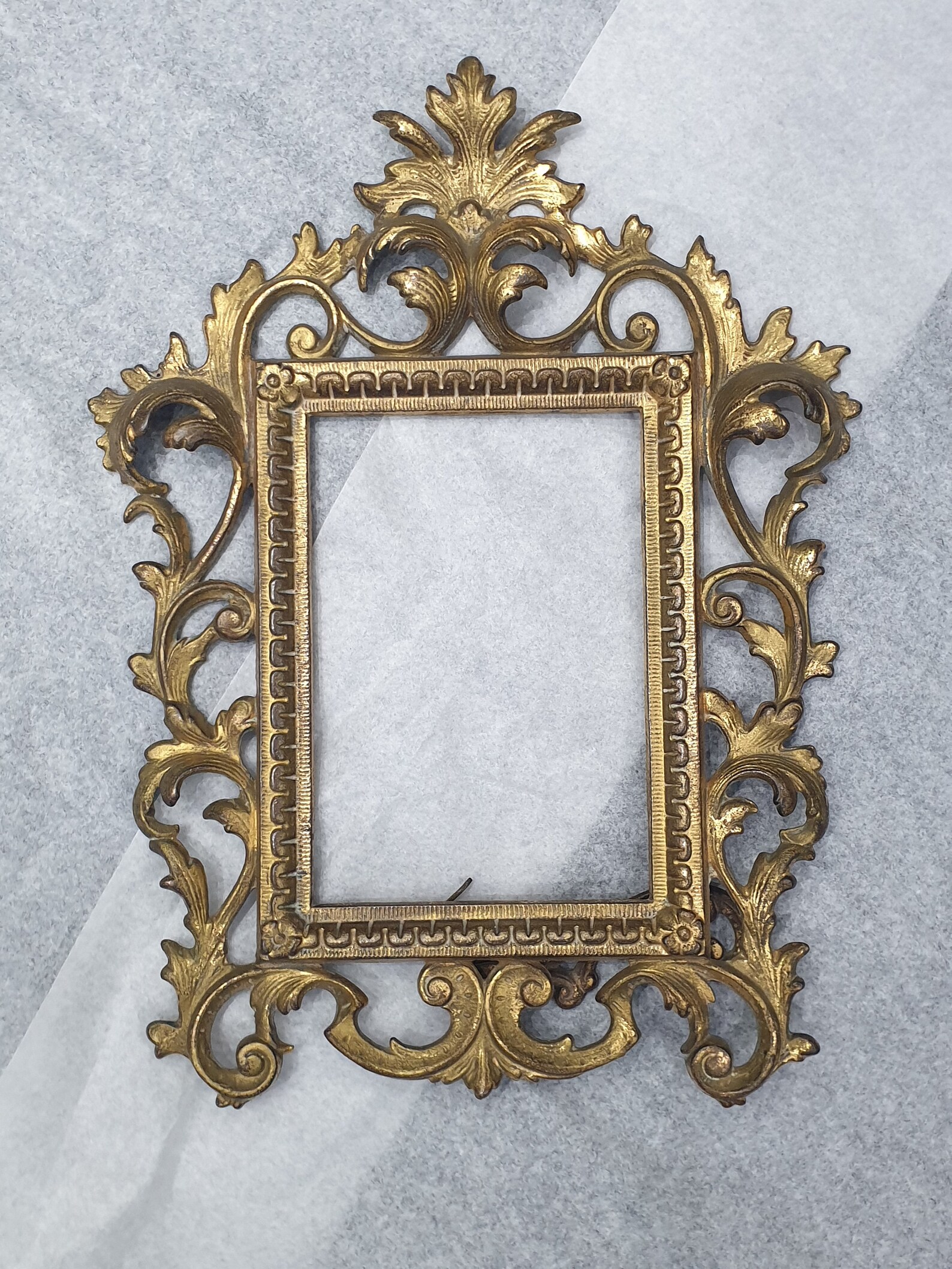 Antique brass picture frame Etsy