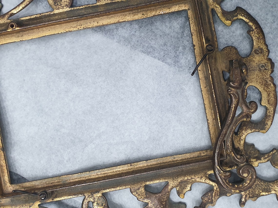 Antique brass picture frame Etsy