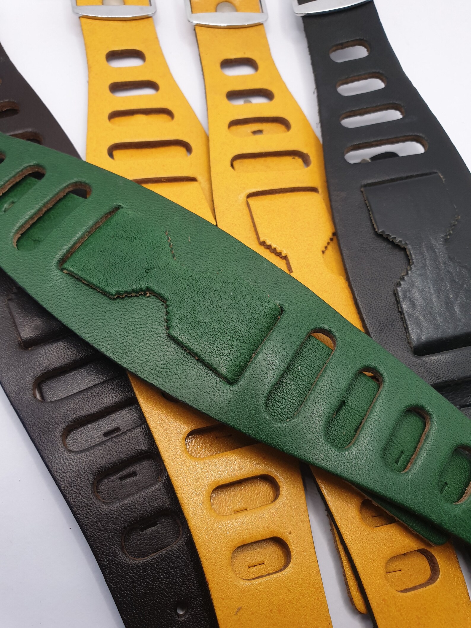 Lot 5 vintage leather watch straps Etsy