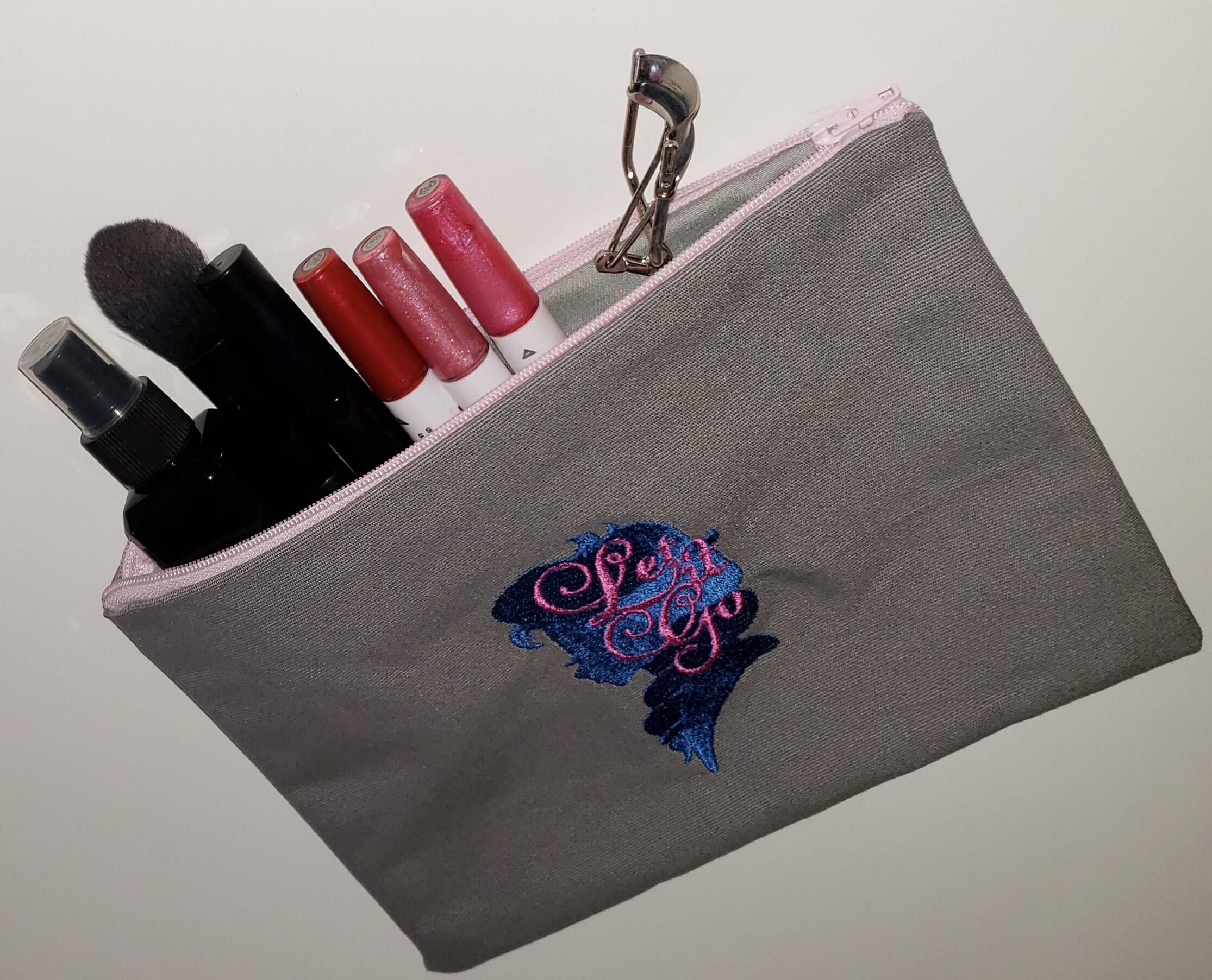 Let it go Embroidered Zipper Bag Etsy