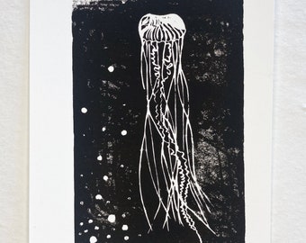 Jellyfish Block Print