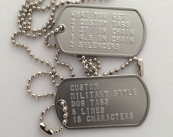 Custom Military Style Dog Tags