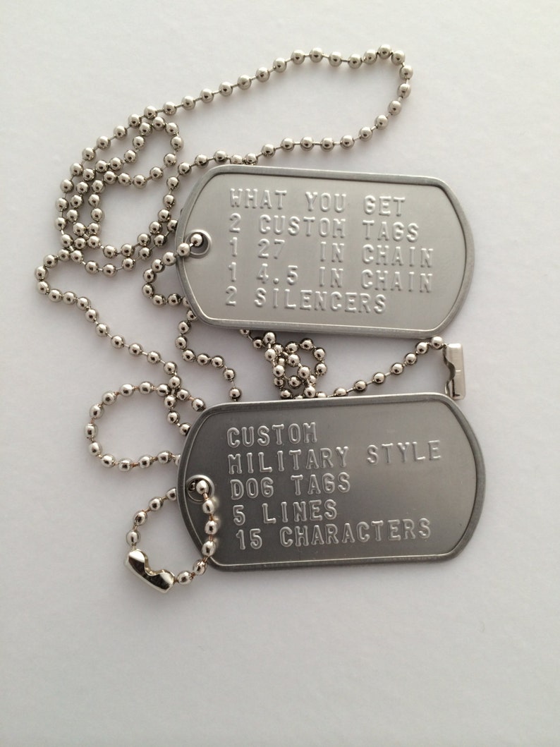 Custom Military Style Dog Tags - Etsy