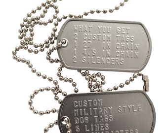 Military Style Dog Tags Made To Order Great For Gifts