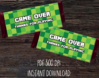 minecraft candy bar wrapper template minecraft candy bar wrapper template
